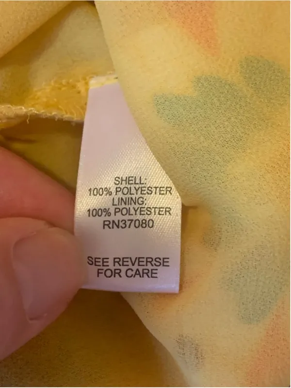 Cato Top Large Yellow Orange Floral 60’s V-neck Elastic waist Shortsleeved - Image 5