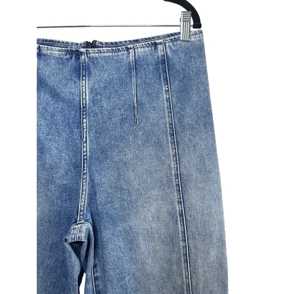 White House‎ Black Market Extra High Rise Wide Leg Crop Jeans Size 10 Bare Back - Image 5