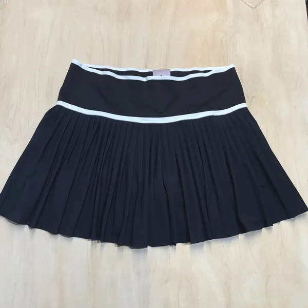 CALIA Court Collection XXL High-Rise Ribbed Mini Pleated Tennis‎ Skort Black NEW - Image 5