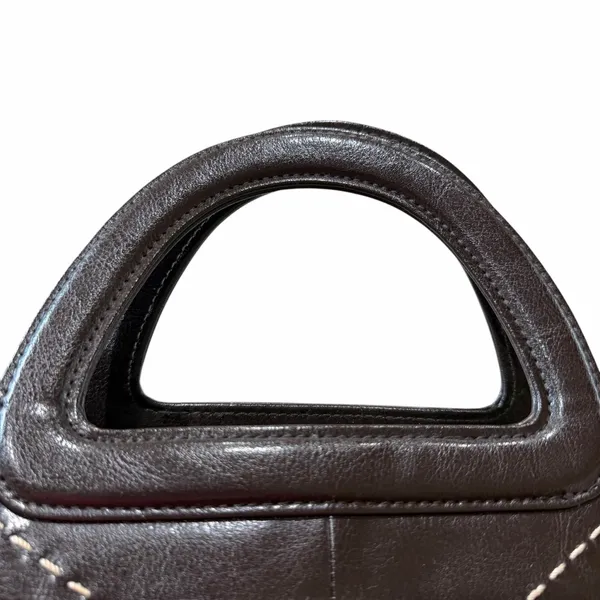 Vintage Victoria’s Secret Small Clutch Y2K Brown Faux Leather Indie Sleaze Purse - Image 3