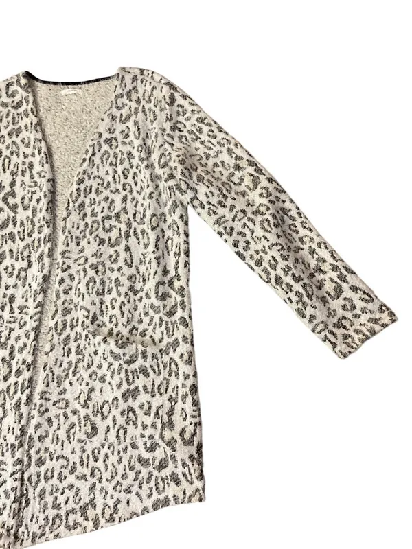 Maurices Womens XXL Fuzzy Open Front Cardigan Leopard Print Cozy Pockets Used - Image 11