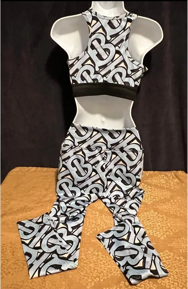 Active Sexy Fitted Silky Set Size S/M Blue Size M - Image 5