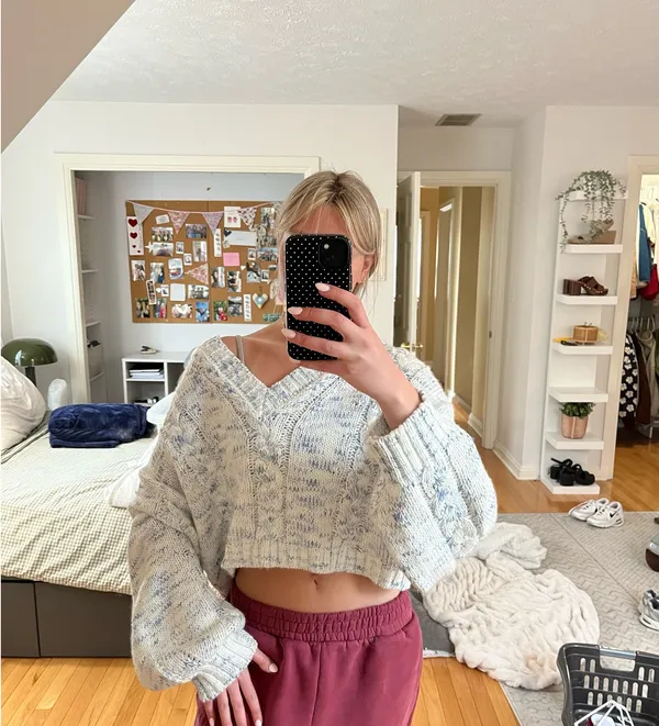 Altar'd State Sweater Knit White  - Image 4