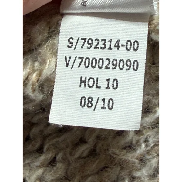 Old Navy Women's M‎ Vintage Knitted Beige Long Vest Cardigan Sweater Wool Blend - Image 8
