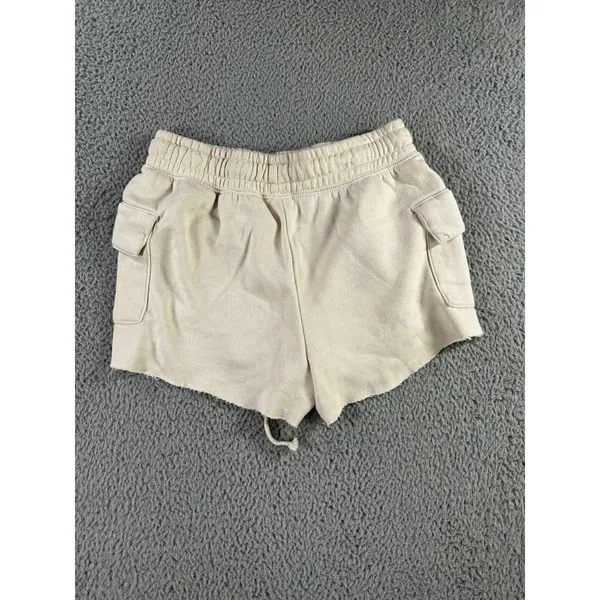 Relaxx Cargo Sweat Shorts Women Medium High Rise‎ Elastic Drawstring Waist Y2K - Image 2