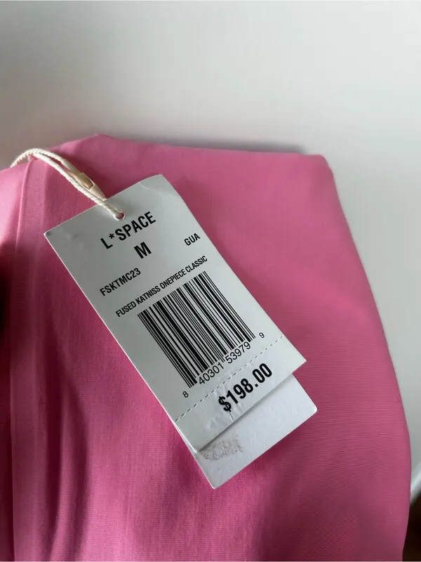 L*Space Seam-Free Katniss One Piece Swimsuit in Guava Pink Size Medium NWT - Image 6