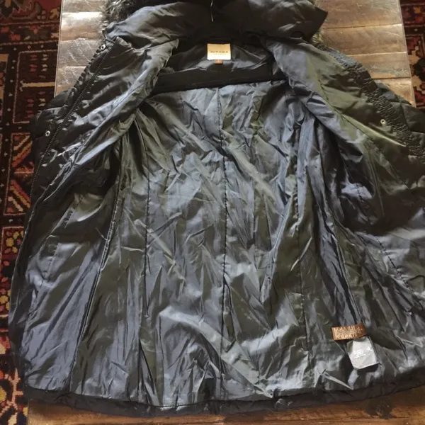 Black Puffer Jacket w/ Detachable Hood, EUC - Image 4