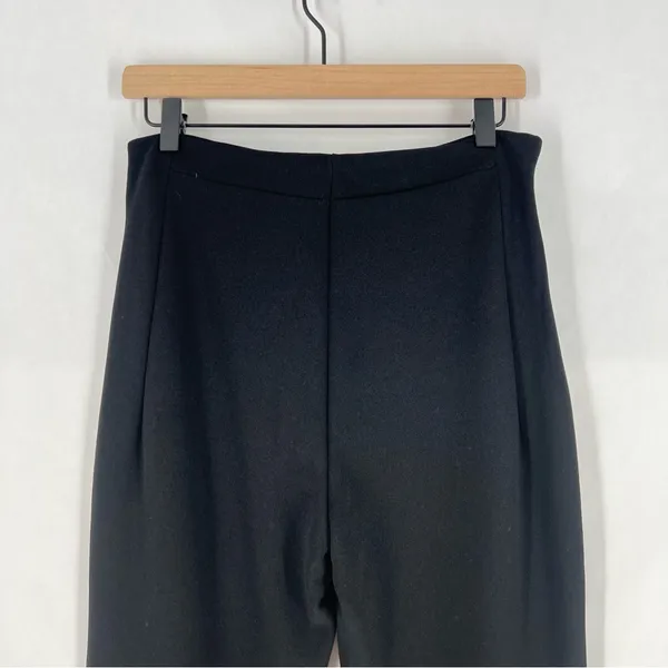 Wdirara Stretch Crepe Black Flared Cutout Hem Women's Side‎ Zip Pants NWT Size M - Image 11