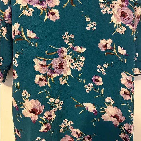 Floral Dress Belongsci Size Large Blue - Image 3