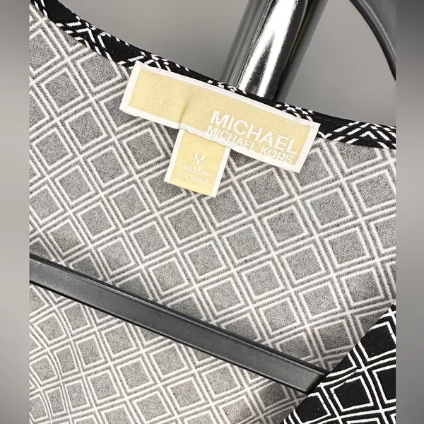 Michael Kors Black and White Blouse, Medium - Image 2