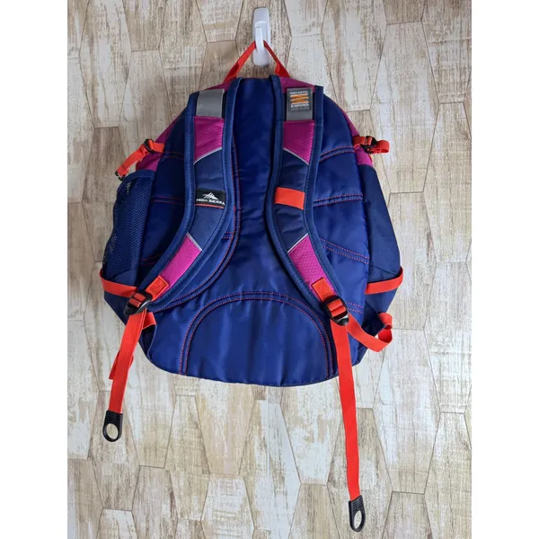 High‎ Sierra Suspension Strap System Backpack Pink Navy Blue School Travel Bag - Image 3
