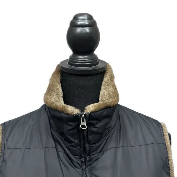Eddie Bauer Vest Black Faux Fur Collar‎ & Lining Women's Size Small Full Zip - Image 2