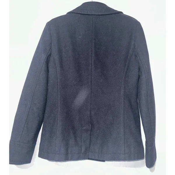 American Eagle Outfitters Charcoal Gray Wool Blend Pea Coat Women's Size‎ S - Image 2