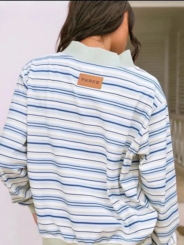 NWT Parke Striped Mockneck Pullover - Image 2