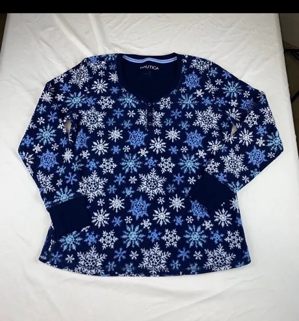 Snowflake PJ set Blue Size L - Image 2