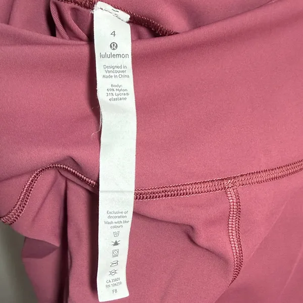 Lululemon Wunder Under Hi-Rise 7/8 Tight‎ Full-On Luxtreme Misty Merlot Size 4 - Image 4
