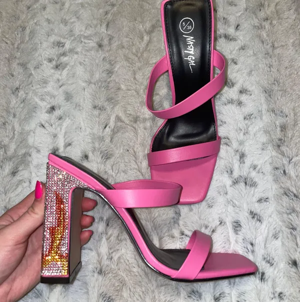 Nasty Gal Diamante Flame Heels - Image 2