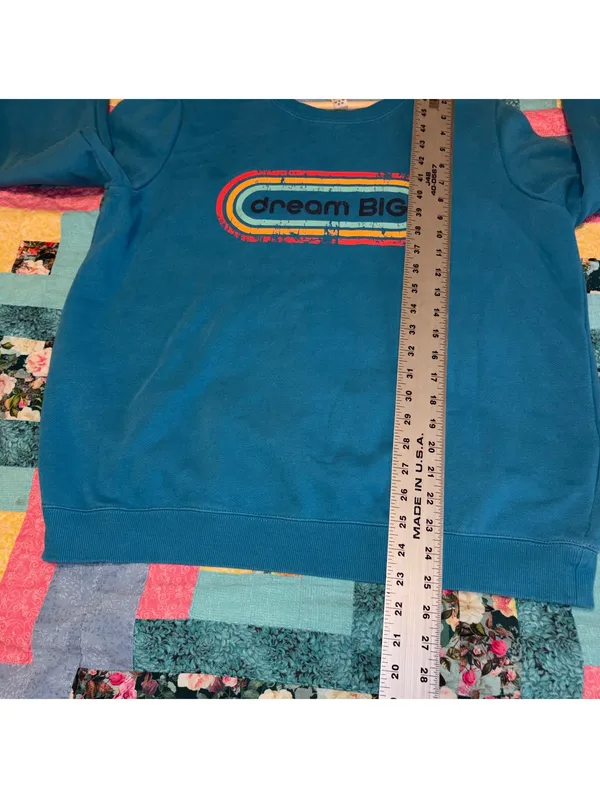 Zyia Active Dream Big Woman’s L Blue Sweatshirt Size Large Outdoor Or Casual - Image 9