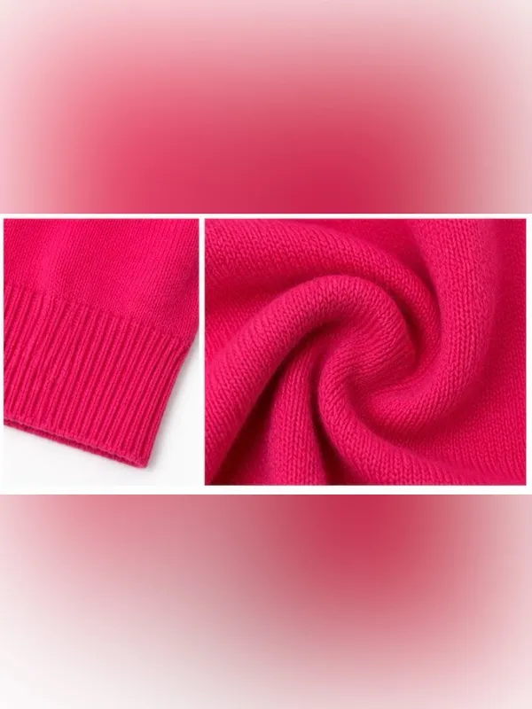 Boden Hot Pink Fuchsia Crewneck Sweater Medium Long Sleeve - Image 5