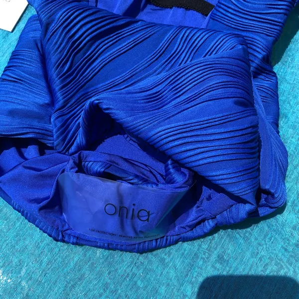NEW Onia Gabriella Blue Wave Textured Swimsuit S - Image 7
