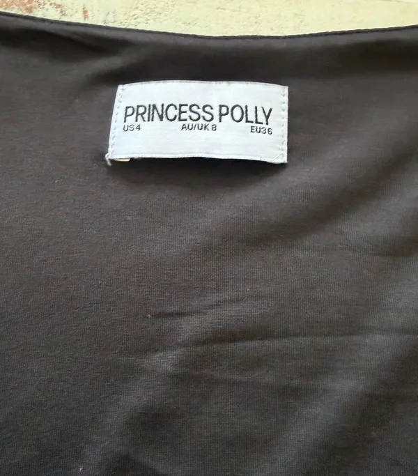 Dalzine Princess Polly Long Sleeve Mini Dress Black Size US 4 - Image 4