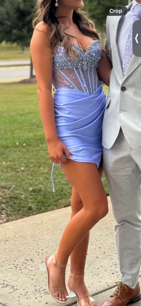 Homecoming dress Blue Size 2 - Image 3