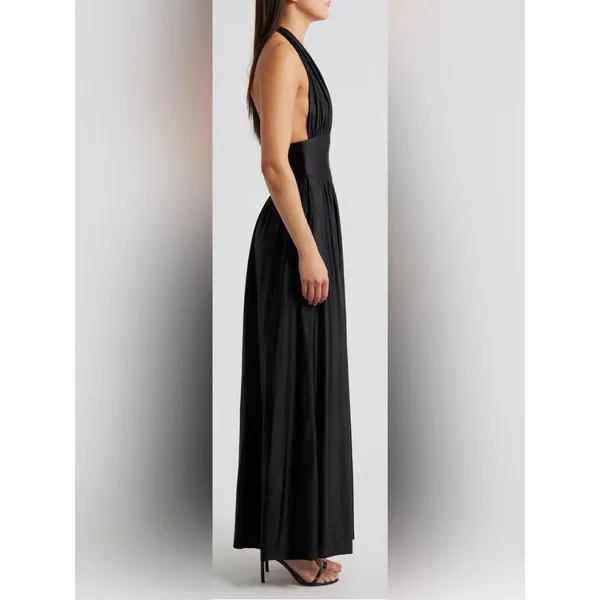 NEW Delfi Collective Rae Halter Black Gown Sz XS - Image 3