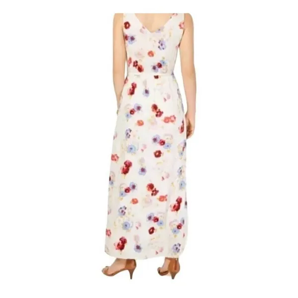 NEW Lucky Brand Floral Maxi Dress LARGE beige blue purple Sleeveless Boho chic - Image 4