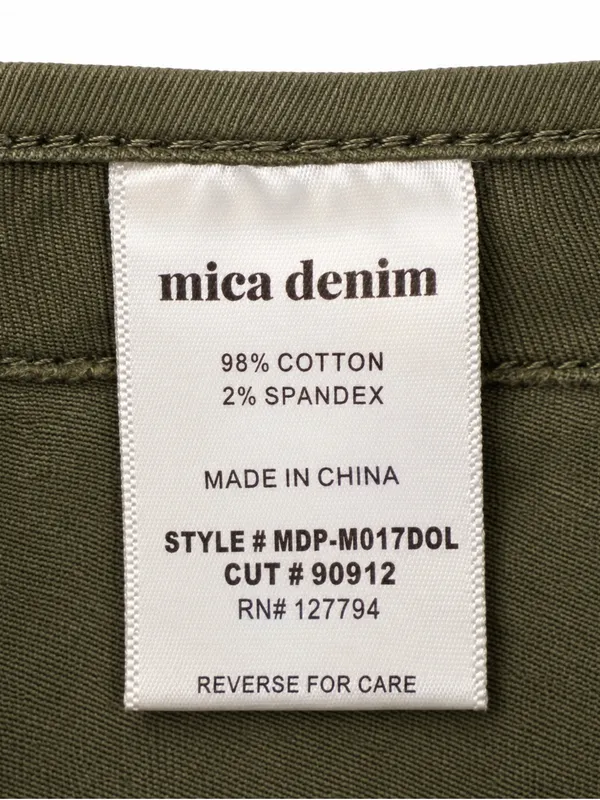 Mica Denim Olive Green High Rise Button Fly Straight Leg Jeans Size 27 NWT - Image 4