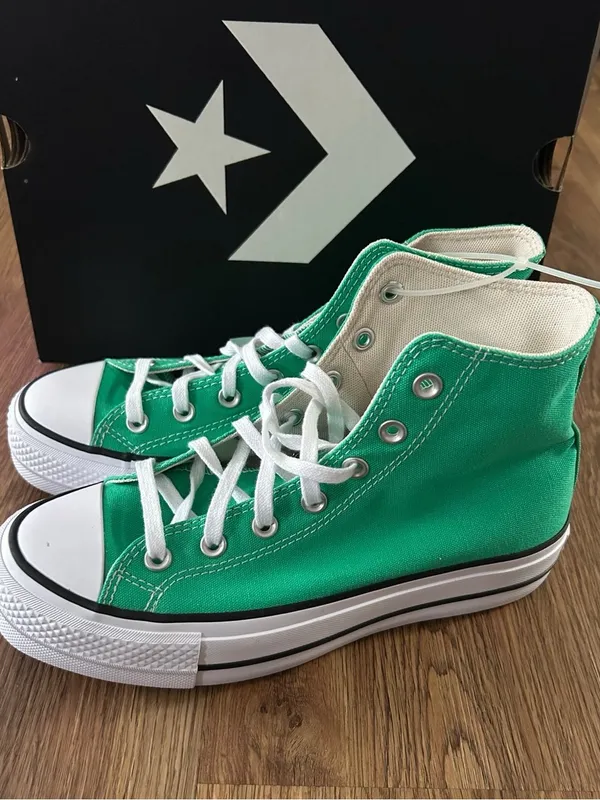 CONVERSE CTAS lift platform green lace up shoes sneakers women’s 7.5 new - Image 7