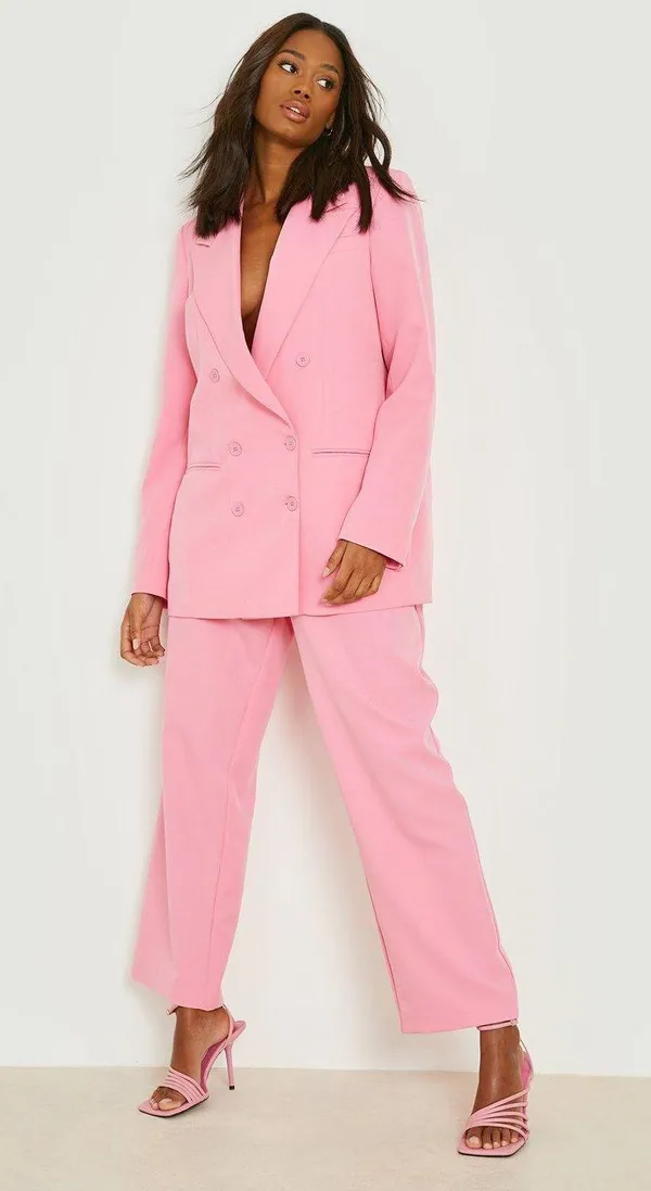 Boohoo NWT Pleat Front Tailored Trousers Candy Pink - Image 7