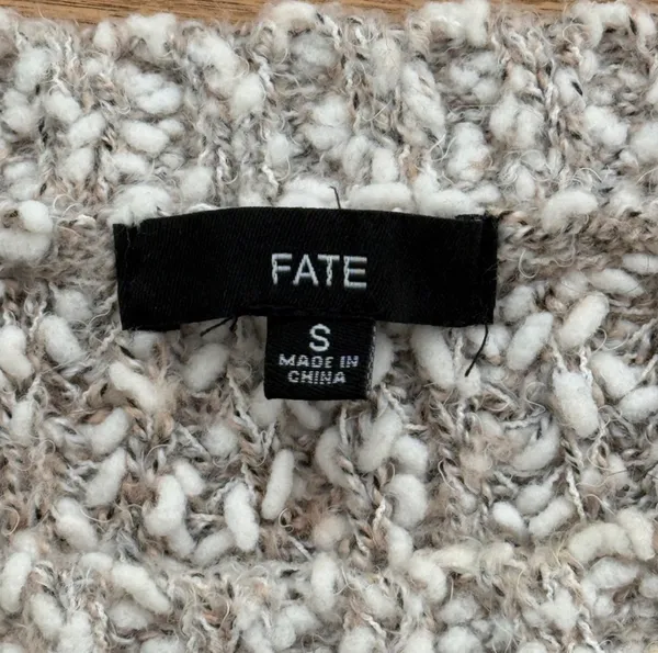 Women’s FATE Tan Knit Sweater (Size Small) - Image 2