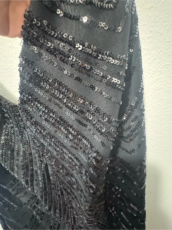 B Darlin Black Sequin Spaghetti-Strap Maxi Dress - Image 9