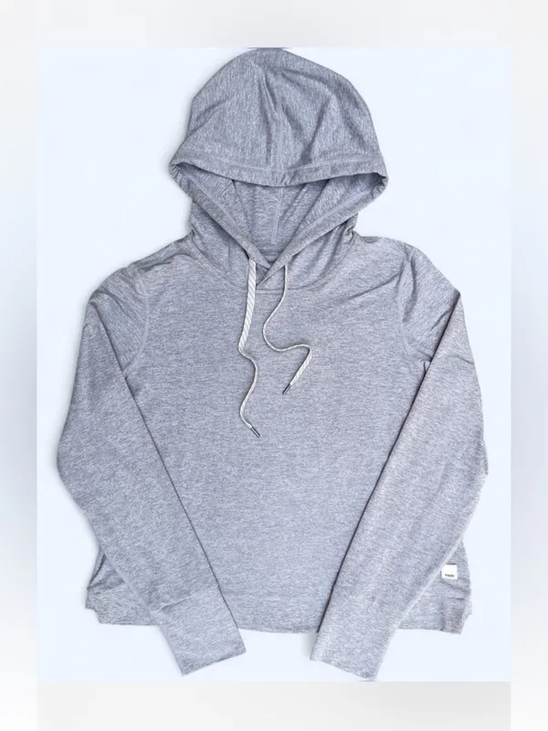 Vuori Halo Essential Hoodie Light Gray Heather Women's Minimalist Outdoor Size M - Image 4