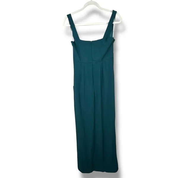 NEW Lulus Glamorous Disposition Emerald Green Square Neckline Ruched Maxi Dress - Image 7