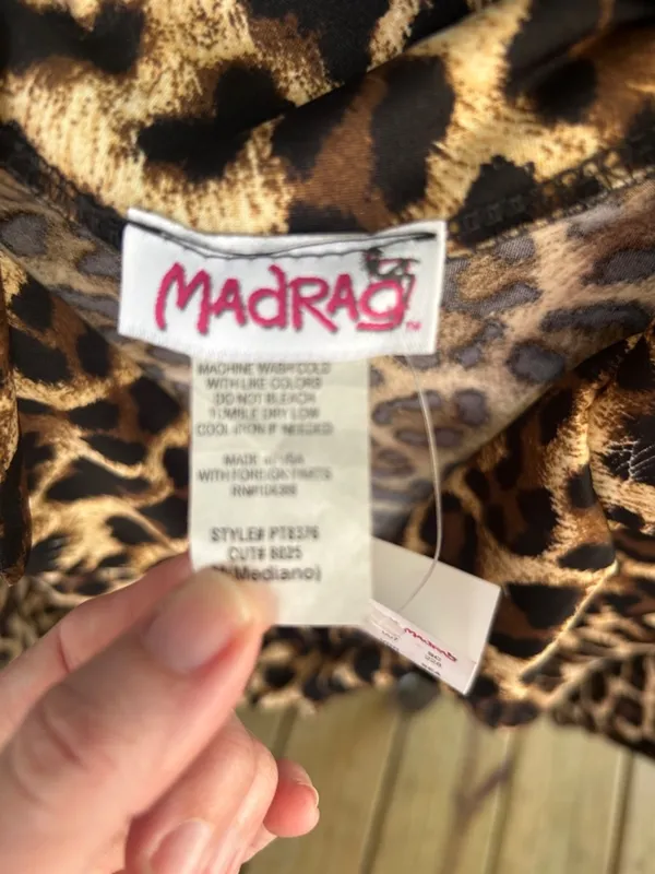 Vintage Deadstock Madrag animal print body suit size medium mobwife retro chic - Image 6