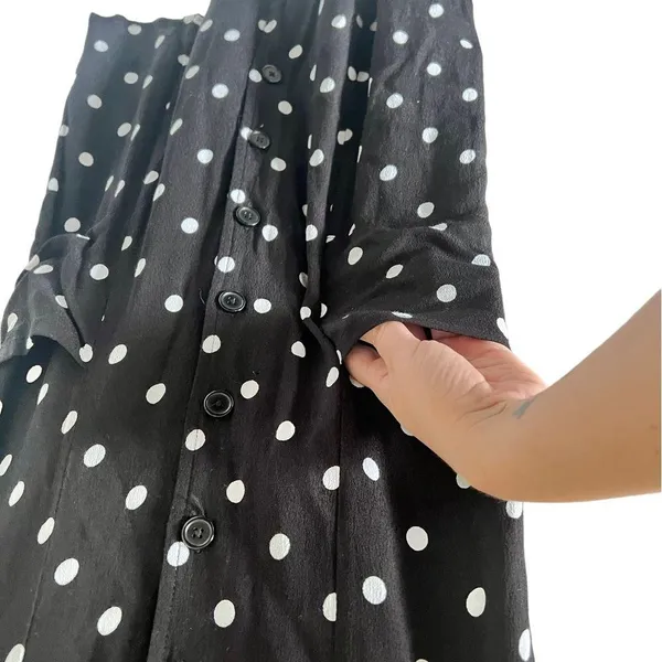Urban Outfitters Lola Polka Dot Button Down Mini Dress - Image 9
