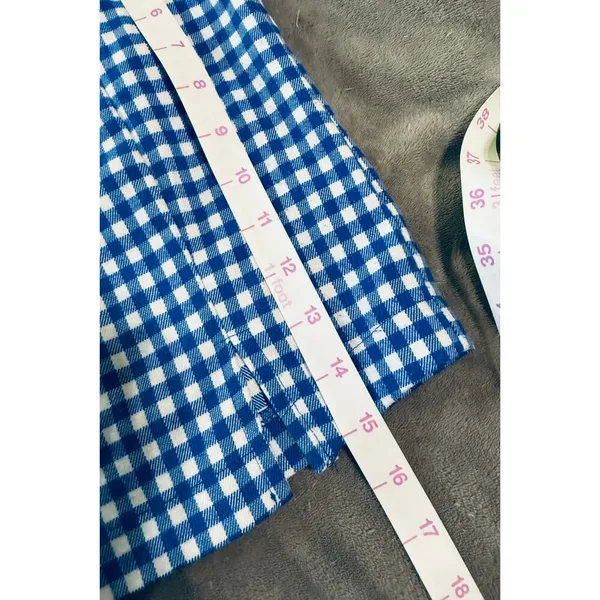 Love On a Hanger Blue Gingham Skirt‎ Size 1 Juniors Women Zip Back - Image 6