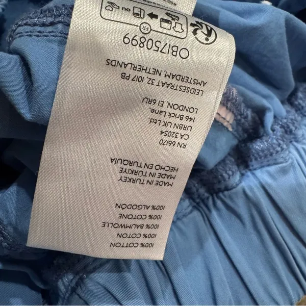 Anthropologie Pilcro Ruched Crop Utility Pants Blue Women’s 26P - Image 3