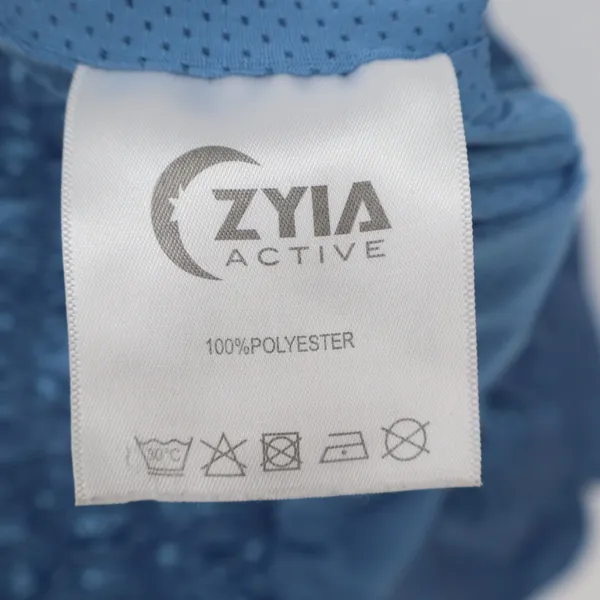 Zyia Shorts Womens M Bubble Texture Blue Smocked Waist Athletic Excellent - Image 4