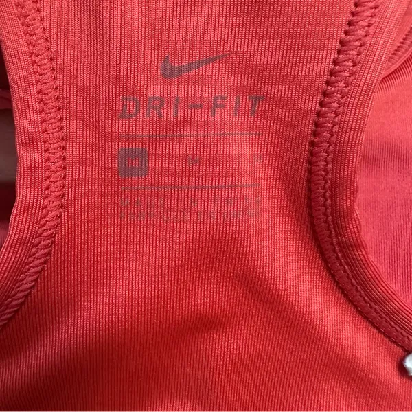 Nike Women's Vibrant Coral Sports Bra Size Medium - Image 7