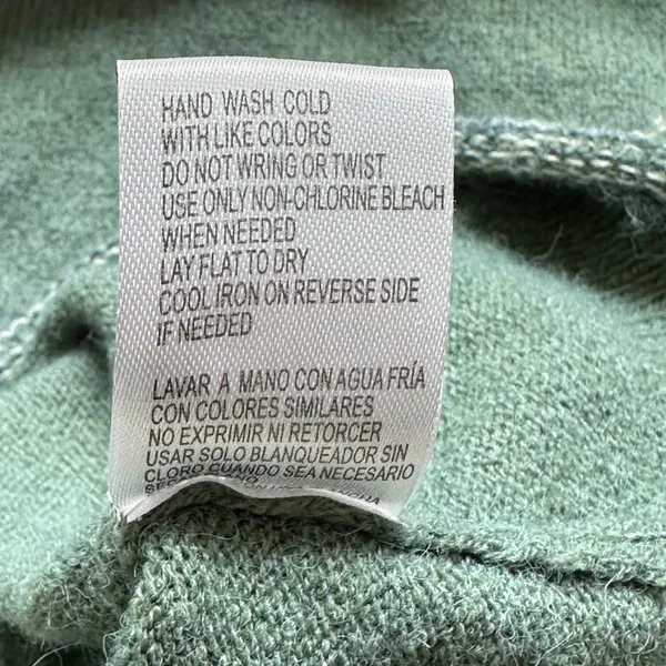 Democracy Space Dye Star Sweater Top Green Blouson Sleeve Ethereal Indie‎ Twee - Image 9