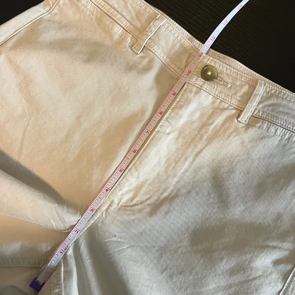 Everlane Wide Leg Crop Pant Cream High Rise Stretch Cotton Twill Size 4‎ - Image 8