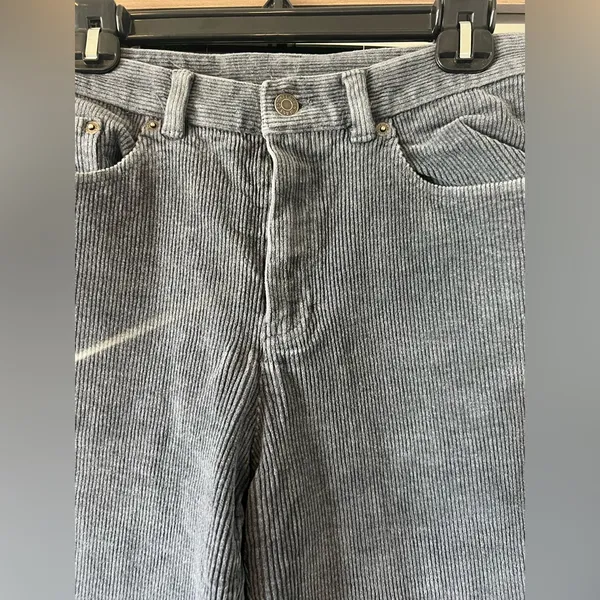 Womens Ralph Lauren Jeans Co Corduroy Pants Straight Leg Blue Gray Size 8 - Image 3