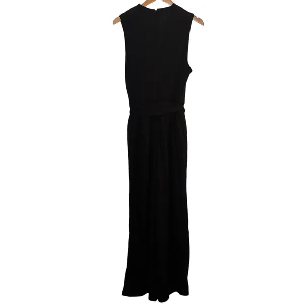Emery Rose Sleeveless Surplice Belted Wide Leg Jumpsuit - Image 6