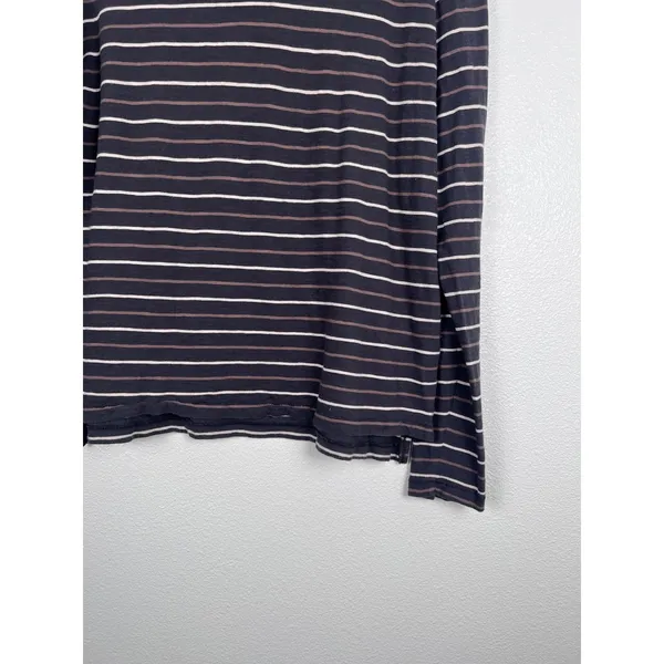 Madewell Women's Striped Turtle Neck Tee Shirt Sz L‎ - Image 4