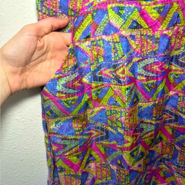 Charlie Jade‎ Anthropologie Small Ginger Dress Multicolored Silk Blend Pockets - Image 3