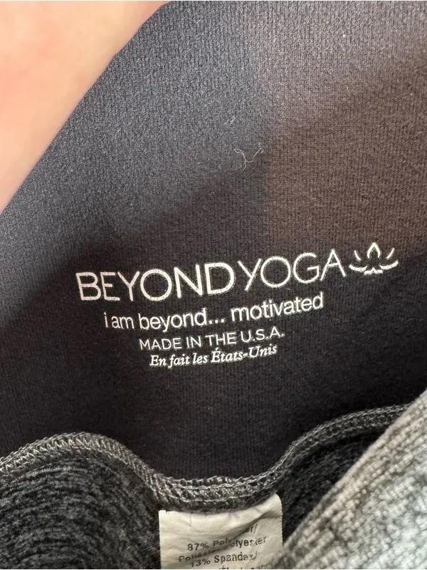 Beyond Yoga Gray Space Dye High Waisted Leggings Size Medium Full Length‎ - Image 3