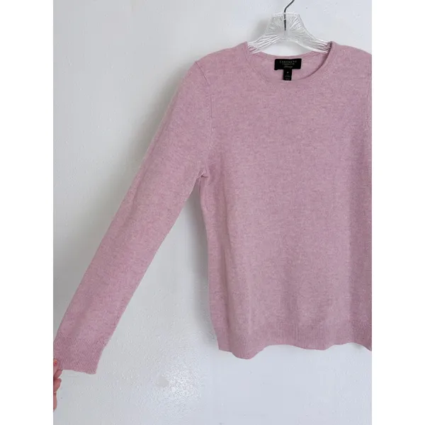 Charter Club Luxury 100% Cashmere Sweater Pink Lilac Crewneck M - Image 2