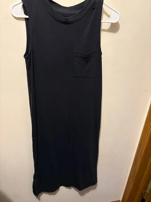 Everlane the long weekend tank dress washed black size XS - Image 2